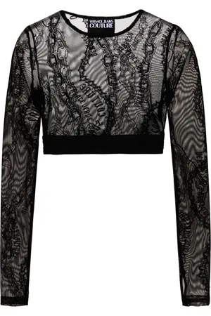 VERSACE Beflocktes Chain Couture Oberteil