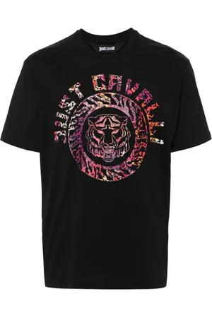 Roberto Cavalli T-Shirt mit Tiger-Print