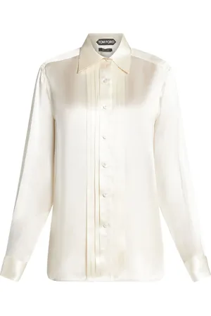 Tom Ford Seidenbluse mit Biesenfalten