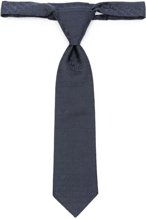 Emporio Armani Seidenkrawatte aus Logo-Jacquard