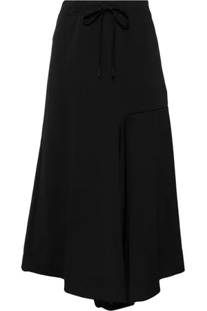 YOHJI YAMAMOTO Asymmetrischer Midirock mit Kordelzug