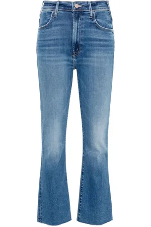 Mother Halbhohe The Hustler Ankle Fray Bootcut-Jeans