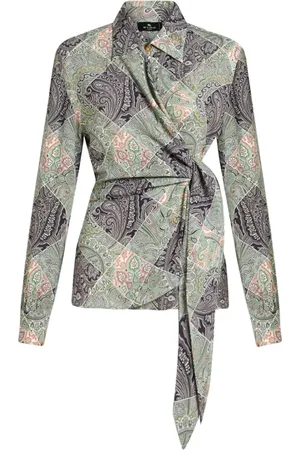 Etro Gewickeltes Hemd im Patchwork-Style