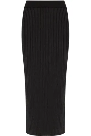 Jil Sander Midirock aus geripptem Strick