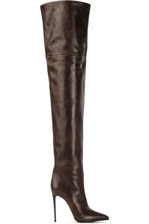 LE SILLA Eva Overknee-Stiefel aus Leder 120mm