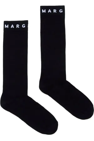 Maison Margiela Gerippte Socken mit Intarsien-Logo