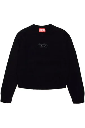 Diesel Gestrickter Pullover mit Logo-Stickerei