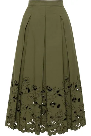 Erdem Faltenrock mit Blumendetail