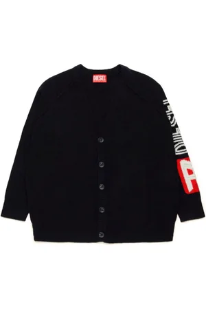 Diesel Cardigan mit Intarsien-Logo