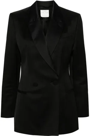 FORTE FORTE Doppelreihiger Blazer aus Satin