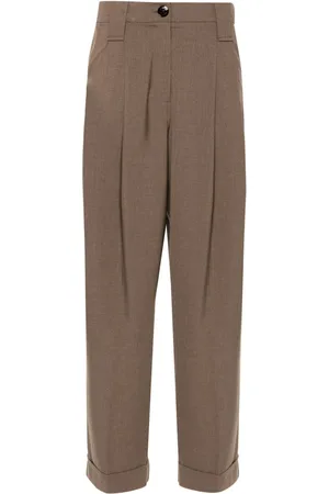 Ganni Plissierte Tapered-Hose