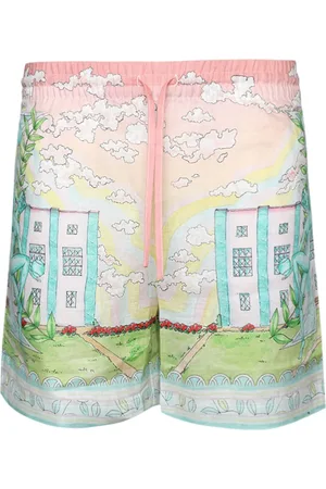 Casablanca Vase Shorts aus Leinen