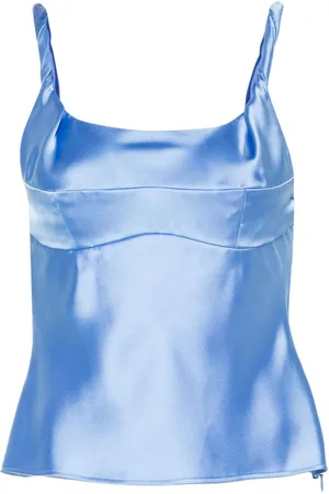 Moschino Twisted-straps satin tank top