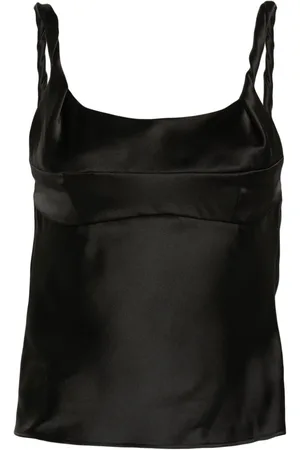 Moschino Satin-Tanktop mit verdrehten Trägern