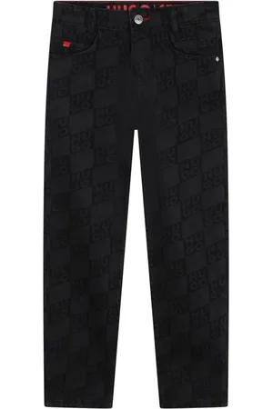 HUGO BOSS Jeans mit Monogramm-Print