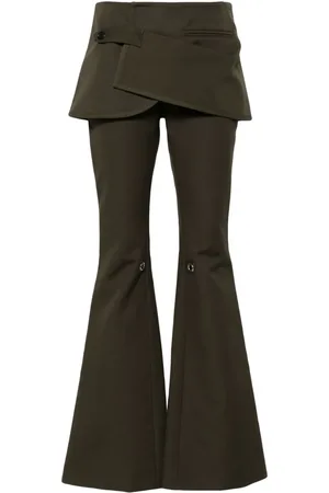 Courrèges Bootcut-Hose im Layering-Look