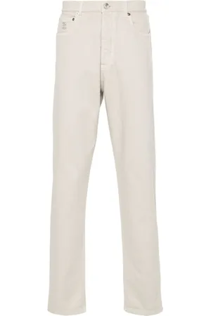 Brunello Cucinelli Halbhohe Tapered-Jeans