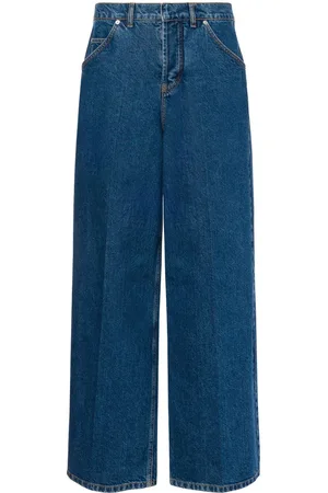 Serafini Tief sitzende Wide-Leg-Jeans