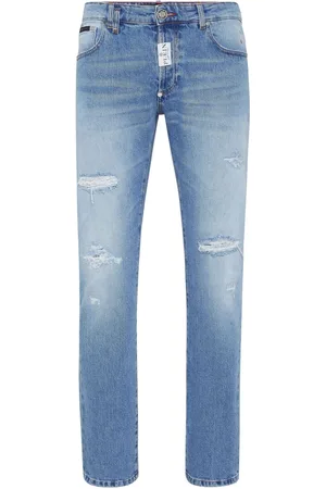 Philipp Plein Gerade Jeans im Distressed-Look