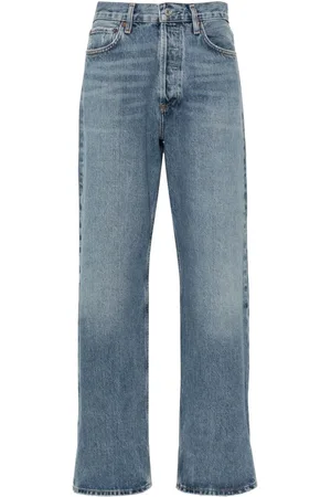 AGOLDE Halbhohe Fran Straight-Leg-Jeans