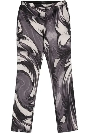 VERSACE 2000s gerade Hose mit abstraktem Print