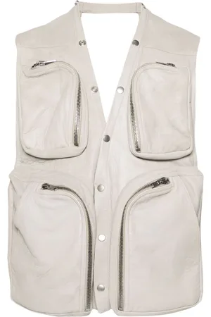 Rick Owens Lederweste mit V-Ausschnitt