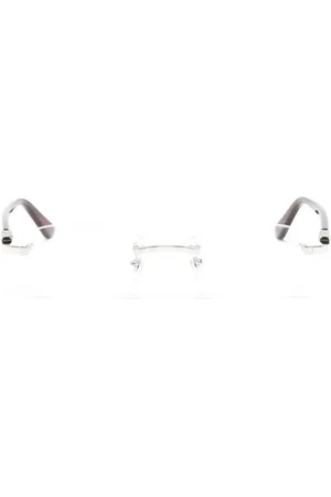 Cartier Rahmenlose Brille mit eckigen Gläsern