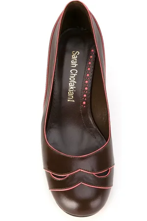 Sarah Chofakian Pumps mit Kontrastpaspelierung