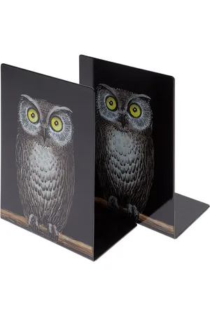 FORNASETTI Buchstützen mit Eulenmotiv