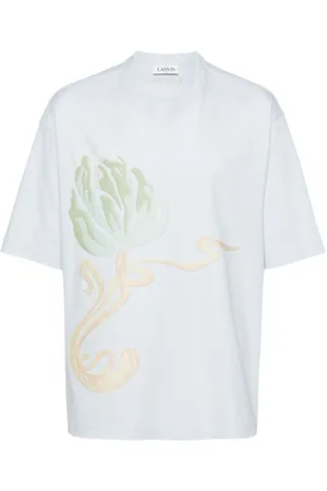 Lanvin T-Shirt mit Blumenstickerei