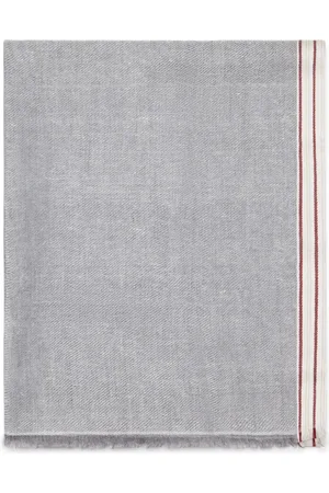 Brunello Cucinelli Schal mit Kontrastrand