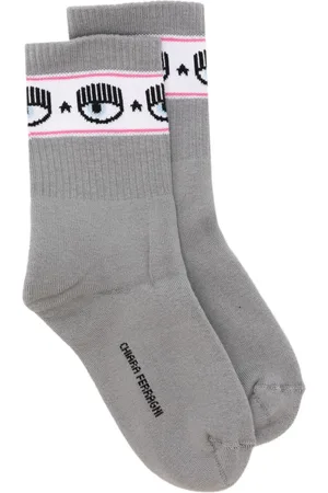 Chiara Ferragni Gerippte Eye Star Socken