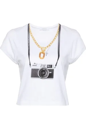 Paco rabanne T-Shirt mit Kamera-Print