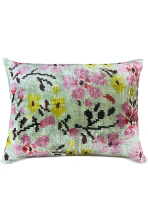 Les-Ottomans Flowers Kissen aus Samt (50cm x 40cm)