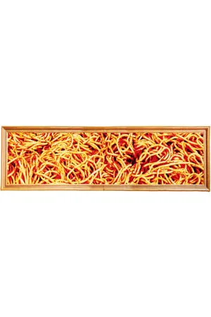 SELETTI Matte mit Spaghetti-Print