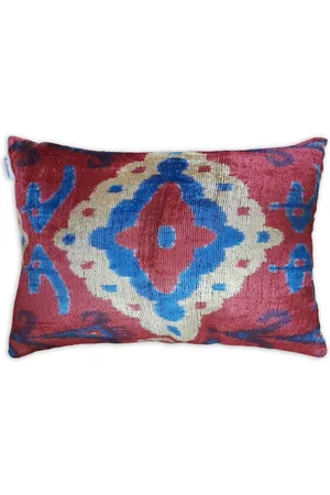 Les-Ottomans Samtkissen mit Ethno-Muster