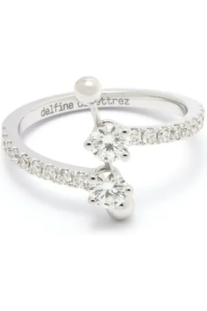 DELFINA DELETTREZ 18kt Weißgoldring mit Diamanten
