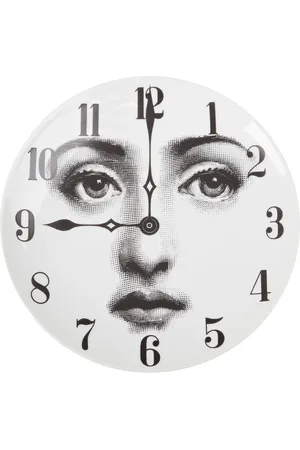 FORNASETTI Wandteller mit Uhr-Print