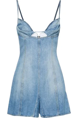 Nensi Dojaka Jeans-Minikleid mit Godet-Design