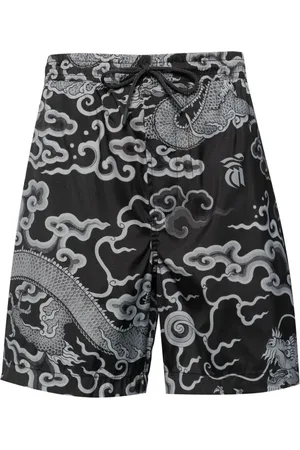 Maharishi Badeshorts mit Cloud Dragon-Print