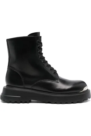 Moschino Stiefel mit Logo-Schild