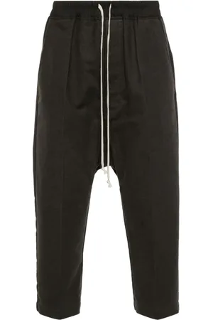 Rick Owens Drawstring-waist cropped trousers