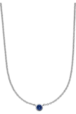 VEYNOU 14kt Laya Weißgoldhalskette mit Saphir