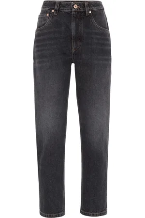 Brunello Cucinelli Gerade Cropped-Jeans