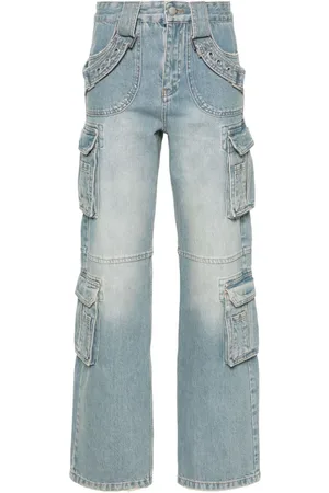 MISBHV Tief sitzende Harness Cargo-Jeans