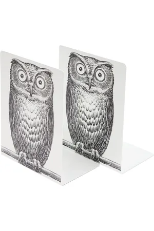 FORNASETTI Buchstützen mit Eulenmotiv