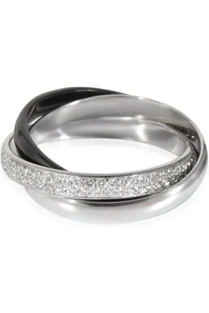 Cartier Pre-owned 18kt Trinity Weißgoldring mit Diamanten