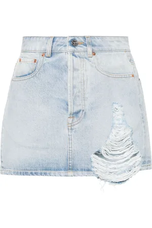 Vetements Jeans-Minirock im Distressed-Look