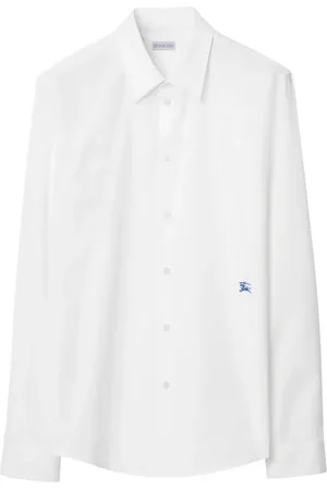 Burberry Popeline-Hemd mit Logo-Stickerei