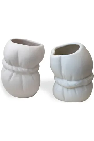 COMPLETEDWORKS Set aus zwei Misfits Vasen mit Kordeldetail 14,5cm
